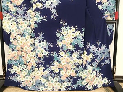 平和屋着物●豪華振袖　友禅　枝花文　正絹　逸品　AABB1296np
