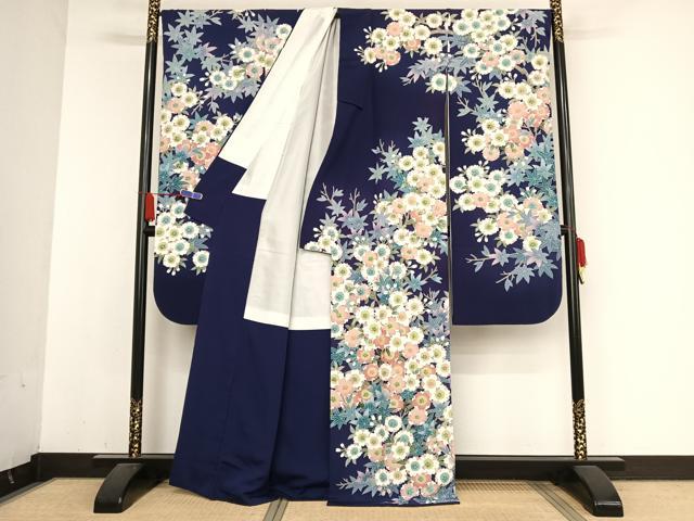 平和屋着物●豪華振袖　友禅　枝花文　正絹　逸品　AABB1296np