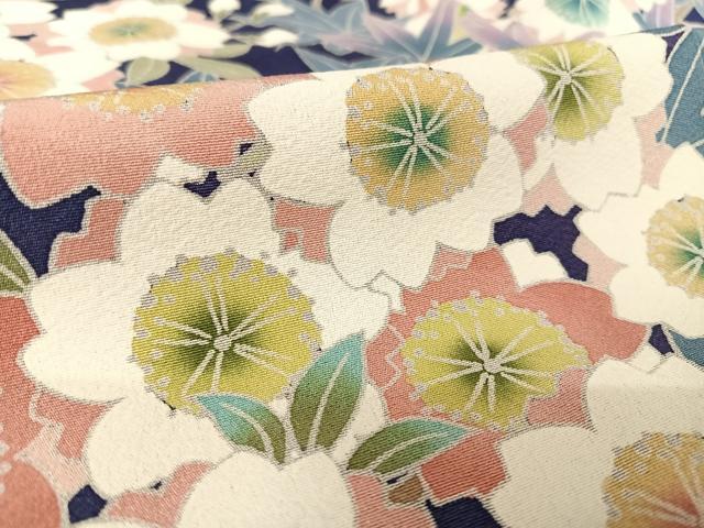 平和屋着物●豪華振袖　友禅　枝花文　正絹　逸品　AABB1296np
