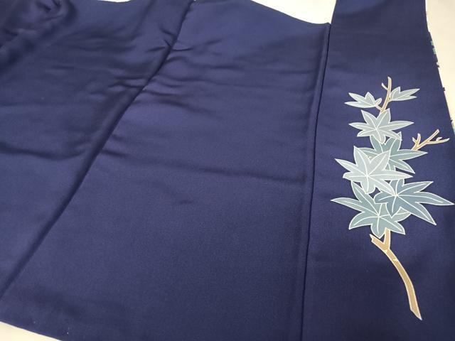 平和屋着物●豪華振袖　友禅　枝花文　正絹　逸品　AABB1296np