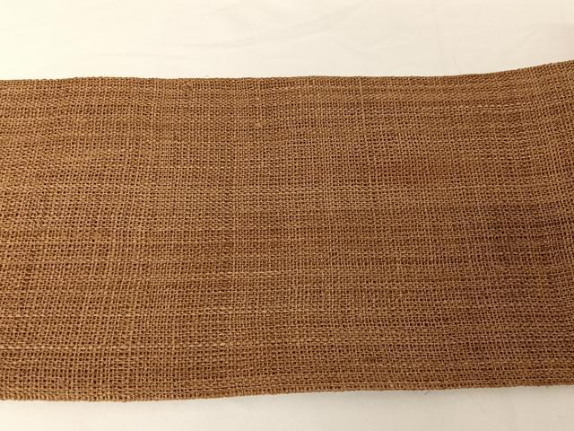 平和屋着物＊夏物　しな布　九寸名古屋帯　 柴染色　正絹　逸品　AABB1310np