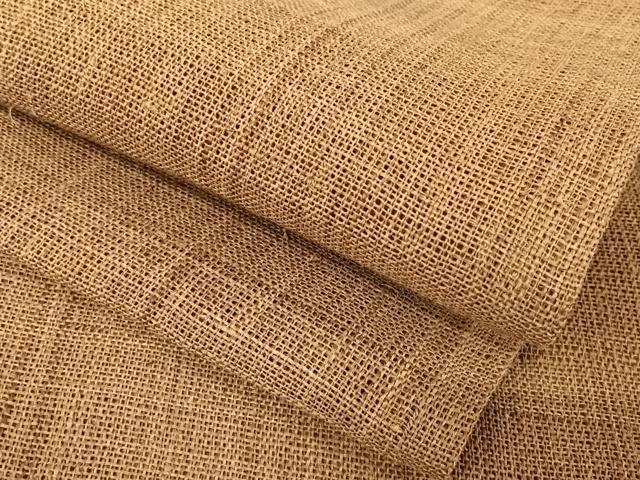 平和屋着物＊夏物　しな布　九寸名古屋帯　 柴染色　正絹　逸品　AABB1310np