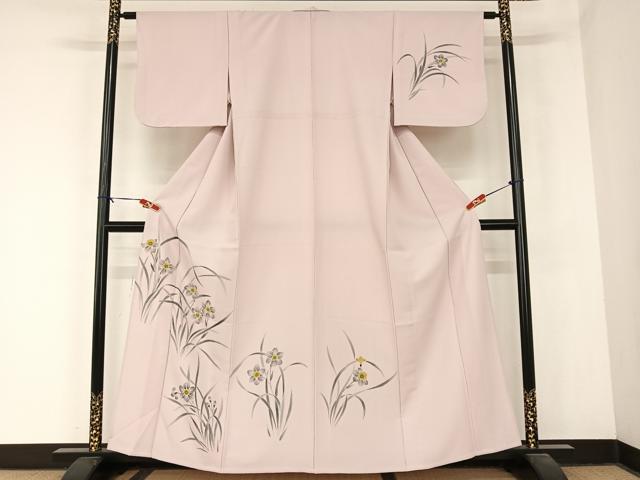 平和屋着物▽洗える最高級着物 ＜英＞はなぶさ謹製 訪問着 単衣 草花文 洗える着物 AABB1348np