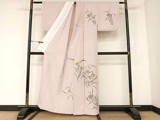 平和屋着物▽洗える最高級着物 ＜英＞はなぶさ謹製 訪問着 単衣 草花文 洗える着物 AABB1348np