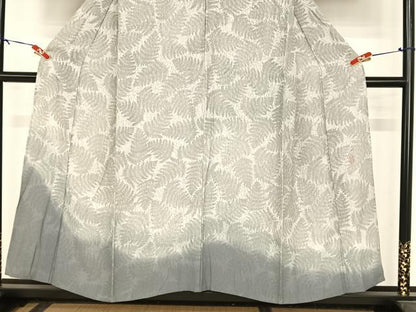平和屋着物▽田中義雄 訪問着 単衣 石板染 シダ 暈し染め 正絹 逸品 AABB1355np