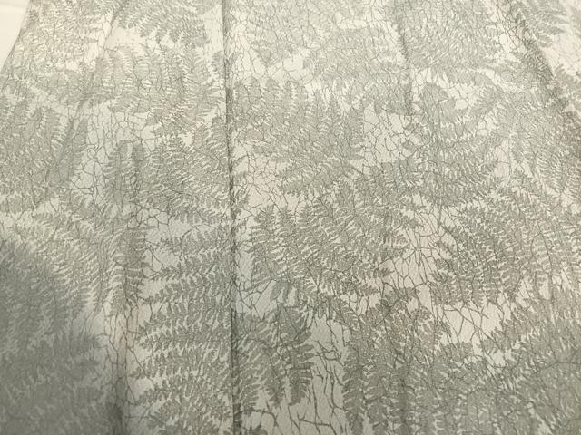 平和屋着物▽田中義雄 訪問着 単衣 石板染 シダ 暈し染め 正絹 逸品 AABB1355np
