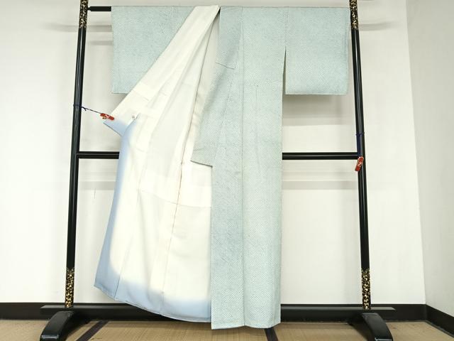 平和屋着物●大変加工の良い総絞り小紋 やまと誂製 正絹 逸品 AABB1362np