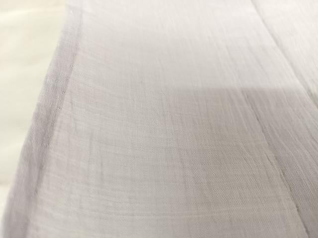 平和屋着物＊夏物　上布　色無地　古今　牡丹鼠色　麻　逸品　AABB1368np