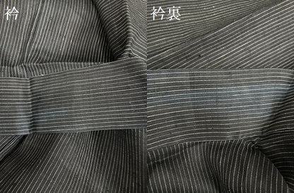 平和屋着物＊夏物 男性 重要無形文化財 本場宮古上布 縞 苧麻 逸品 AABB1370np