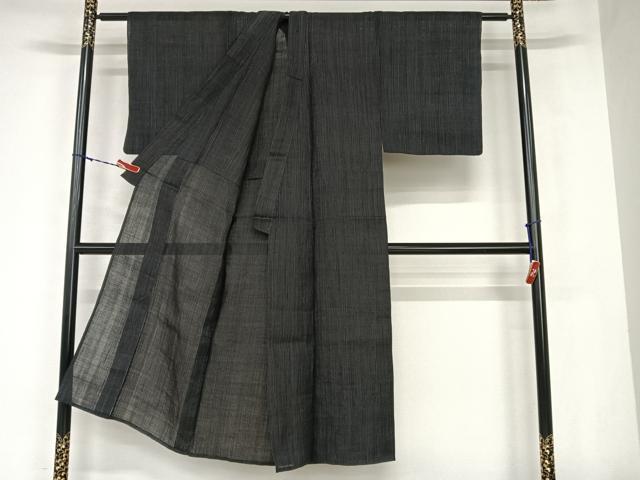 平和屋着物＊夏物 男性 重要無形文化財 本場宮古上布 縞 苧麻 逸品 AABB1370np