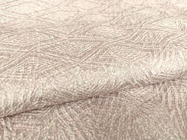 平和屋着物●名門 藤娘きぬたや・杢目絞り 小紋 正絹 逸品 AABB1385np