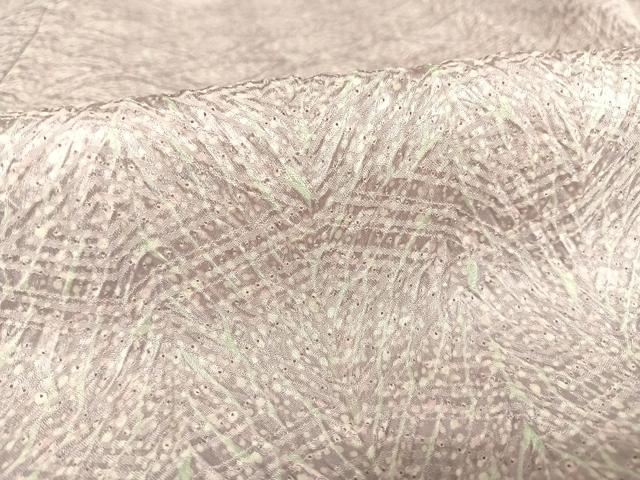 平和屋着物●名門 藤娘きぬたや・杢目絞り 小紋 正絹 逸品 AABB1385np