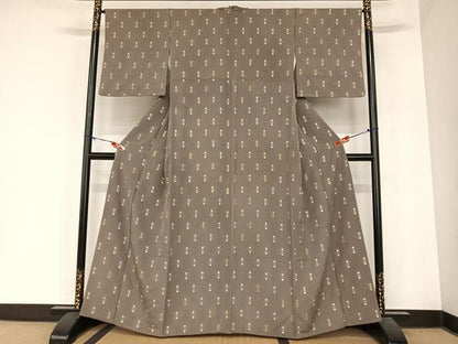 平和屋着物●上質な小紋 花菱 金彩 正絹 逸品 AABB1386np
