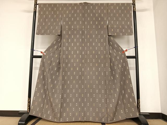 平和屋着物●上質な小紋 花菱 金彩 正絹 逸品 AABB1386np