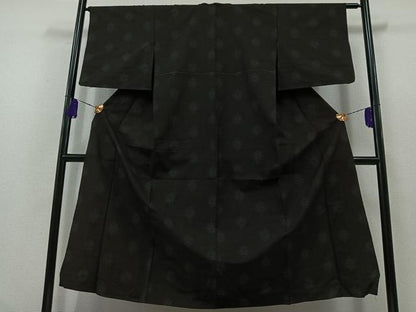 平和屋着物▽本場大島紬 単衣 草花文 正絹 逸品 AABB1405jh