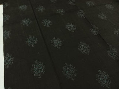 平和屋着物▽本場大島紬 単衣 草花文 正絹 逸品 AABB1405jh