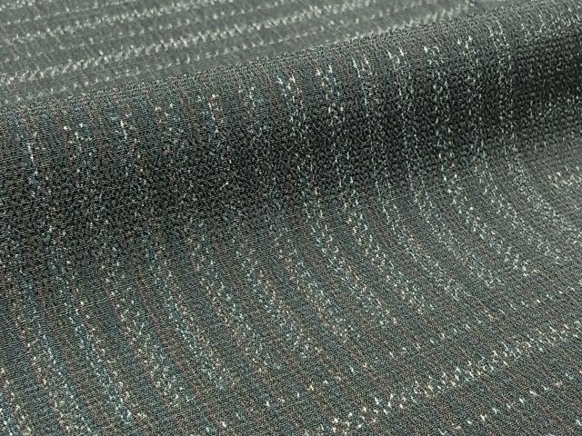 平和屋着物▽本塩沢 単衣 幾何学文様 正絹 逸品 AABB1413jh