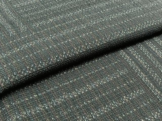平和屋着物▽本塩沢 単衣 幾何学文様 正絹 逸品 AABB1413jh