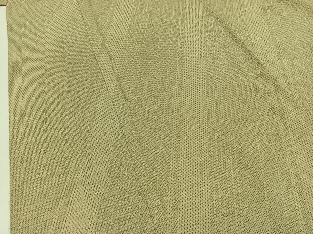 平和屋着物▽本塩沢 単衣 110亀甲 斜縞 正絹 逸品 AABB1420jh