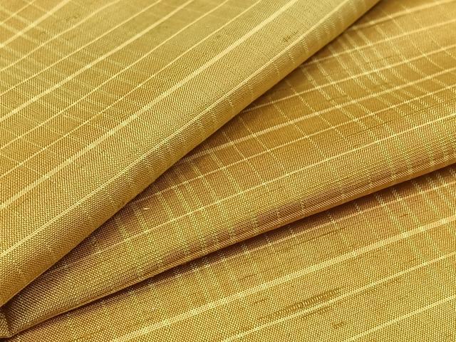 平和屋着物▽上質な紬 単衣 格子 正絹 逸品 AABB1422jh