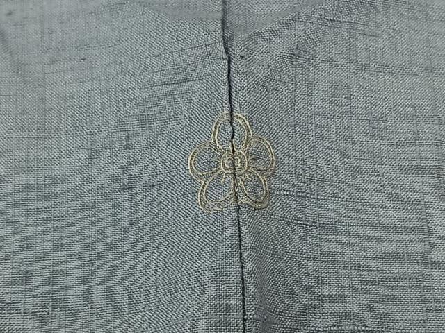 平和屋着物▽上質な紬 単衣 藤鼠色 正絹 逸品 AABB1427jh