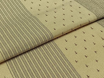 平和屋着物▽本塩沢 単衣 間道 正絹 逸品 AABB1429jh
