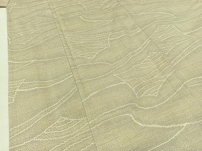 平和屋着物▽上質な紬 単衣 流水文 正絹 逸品 AABB1440jh