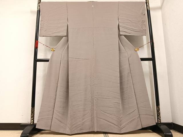平和屋着物●上質な色無地　梅染色　大丸扱い　正絹　逸品　AABB1441ph