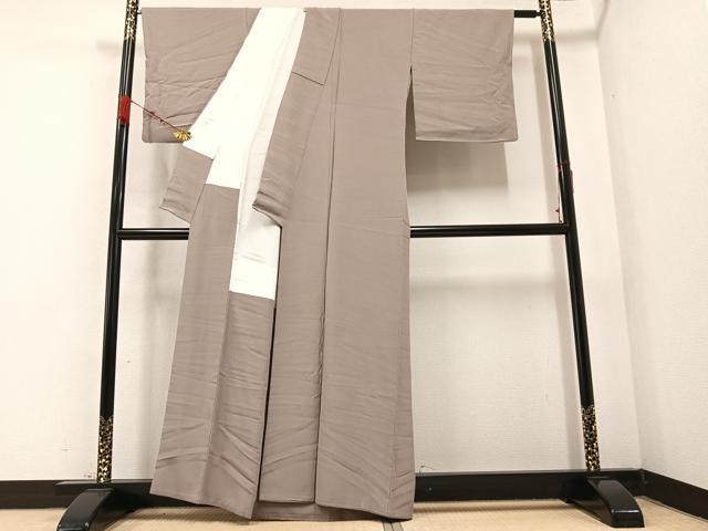 平和屋着物●上質な色無地　梅染色　大丸扱い　正絹　逸品　AABB1441ph