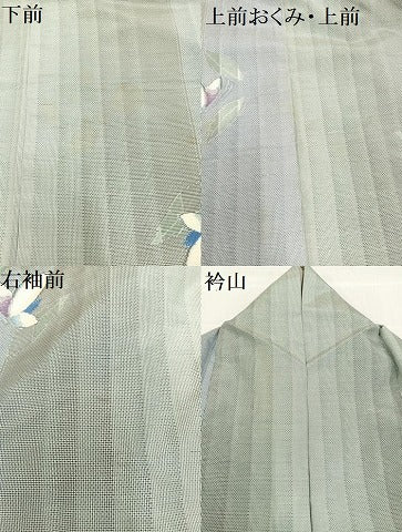 平和屋着物●本場大島紬　一元7マルキ　総絣　舞蝶文　正絹　逸品　AABB1452ph