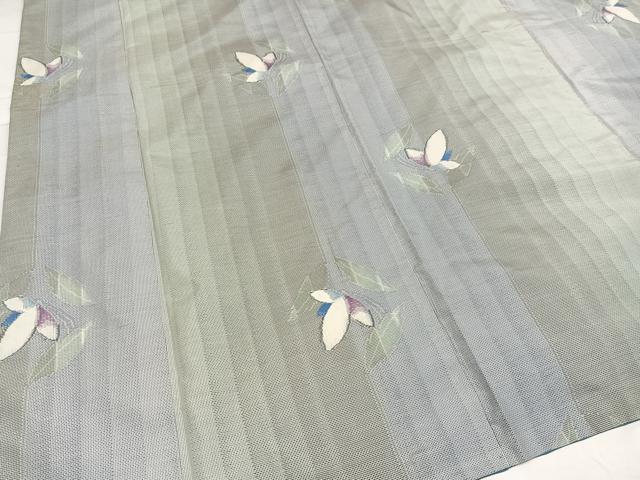 平和屋着物●本場大島紬　一元7マルキ　総絣　舞蝶文　正絹　逸品　AABB1452ph