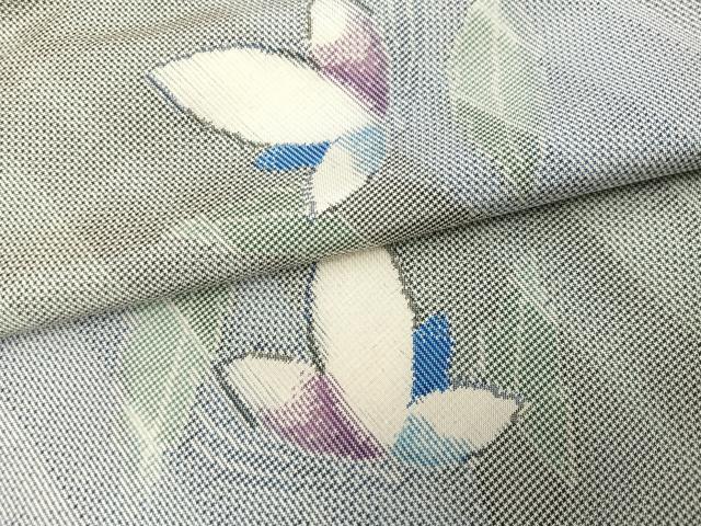 平和屋着物●本場大島紬　一元7マルキ　総絣　舞蝶文　正絹　逸品　AABB1452ph