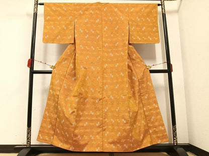平和屋着物●本場琉球絣 紬 正絹 逸品 未使用 AABB1456ph