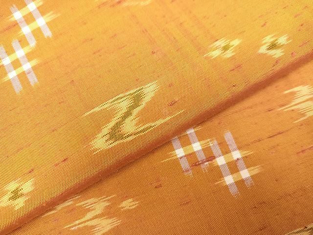 平和屋着物●本場琉球絣 紬 正絹 逸品 未使用 AABB1456ph