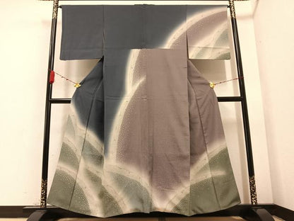 平和屋着物●訪問着　雪輪文　暈し染め　正絹　逸品　AABB1468ph