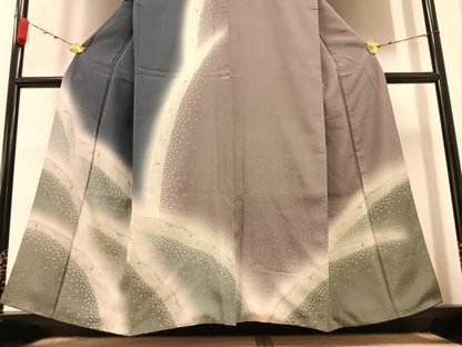 平和屋着物●訪問着　雪輪文　暈し染め　正絹　逸品　AABB1468ph