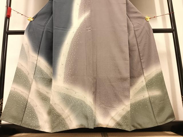 平和屋着物●訪問着　雪輪文　暈し染め　正絹　逸品　AABB1468ph