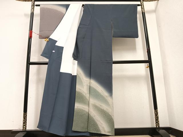 平和屋着物●訪問着　雪輪文　暈し染め　正絹　逸品　AABB1468ph