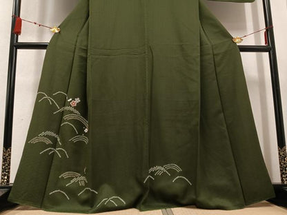 平和屋着物●訪問着　絞り　刺繍　梅　正絹　逸品　AABB1473ph