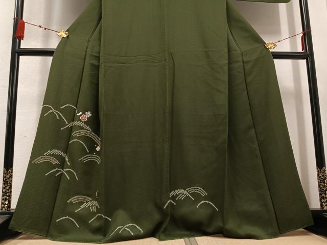 平和屋着物●訪問着　絞り　刺繍　梅　正絹　逸品　AABB1473ph