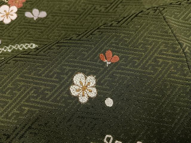 平和屋着物●訪問着　絞り　刺繍　梅　正絹　逸品　AABB1473ph