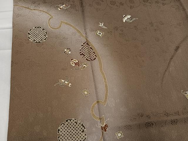 平和屋着物●訪問着　雪輪宝尽くし　暈し染め　金彩　正絹　逸品　AABB1476ph