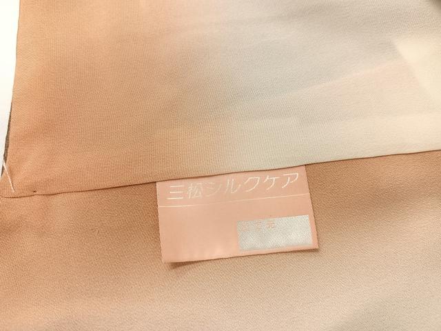 平和屋着物●訪問着　駒刺繍　貝合わせ花文　金彩　正絹　逸品　AABB1483ph