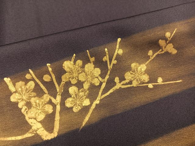 平和屋着物●訪問着　手描き　草花文　金彩　正絹　逸品　未使用　AABB1486ph