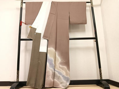 平和屋着物●色留訪問着 楽器文 暈し染め 金彩 正絹 逸品 AABB1488ph