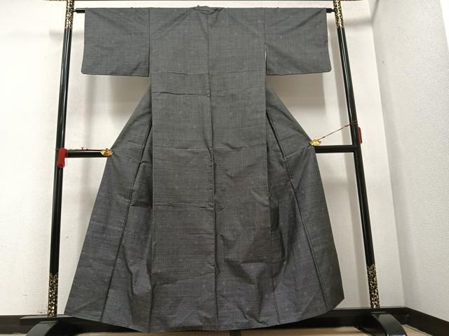 平和屋着物●本場大島紬 カタス7マルキ 舞花文 正絹 逸品 AABB1493ph