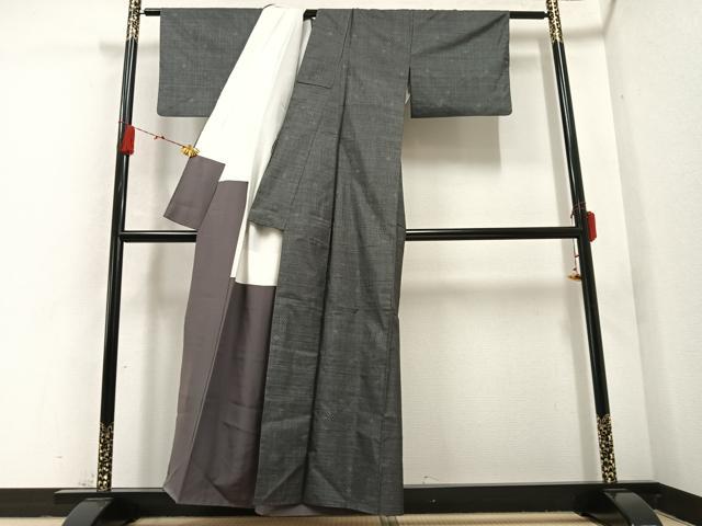 平和屋着物●本場大島紬 カタス7マルキ 舞花文 正絹 逸品 AABB1493ph