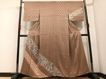 平和屋着物●訪問着　花蝶文　金彩　正絹　逸品　AABB1497ph