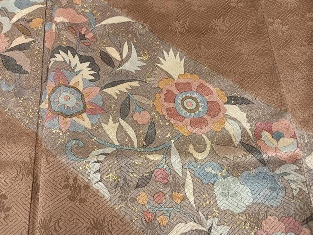 平和屋着物●訪問着　花蝶文　金彩　正絹　逸品　AABB1497ph