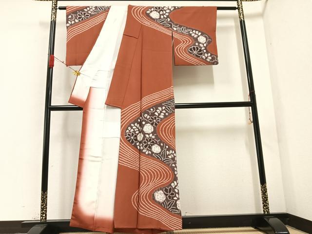 平和屋着物●訪問着　辻が花　絞り　正絹　逸品　AABB1505ph